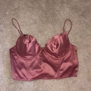 bralette/ satin crop